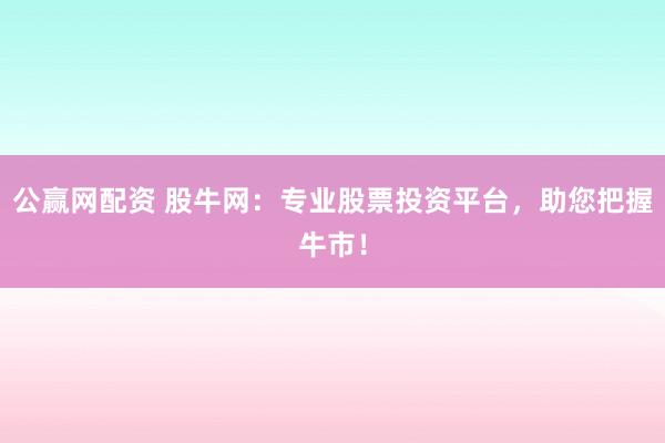公赢网配资 股牛网：专业股票投资平台，助您把握牛市！