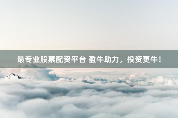 最专业股票配资平台 盈牛助力，投资更牛！