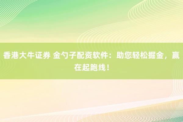 香港大牛证券 金勺子配资软件：助您轻松掘金，赢在起跑线！