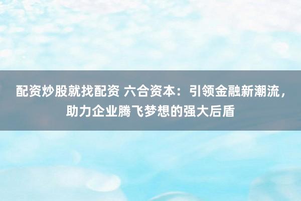 配资炒股就找配资 六合资本：引领金融新潮流，助力企业腾飞梦想的强大后盾