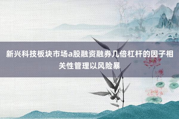 新兴科技板块市场a股融资融券几倍杠杆的因子相关性管理以风险暴
