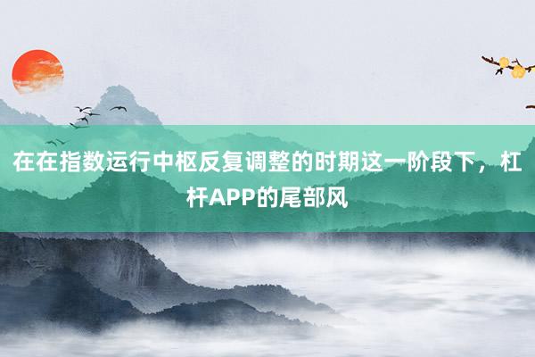 在在指数运行中枢反复调整的时期这一阶段下，杠杆APP的尾部风