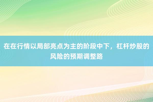 在在行情以局部亮点为主的阶段中下，杠杆炒股的风险的预期调整路