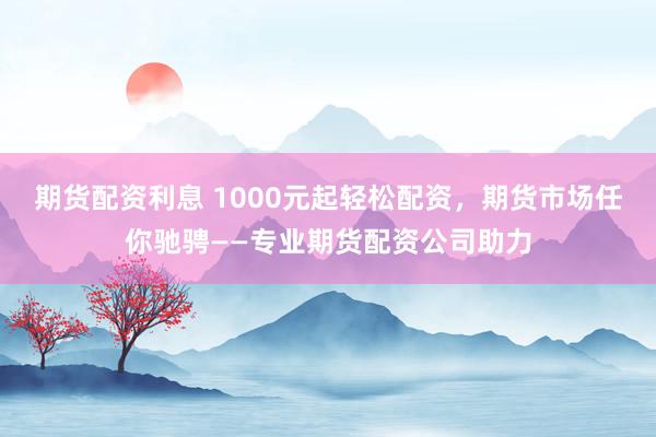 期货配资利息 1000元起轻松配资，期货市场任你驰骋——专业期货配资公司助力