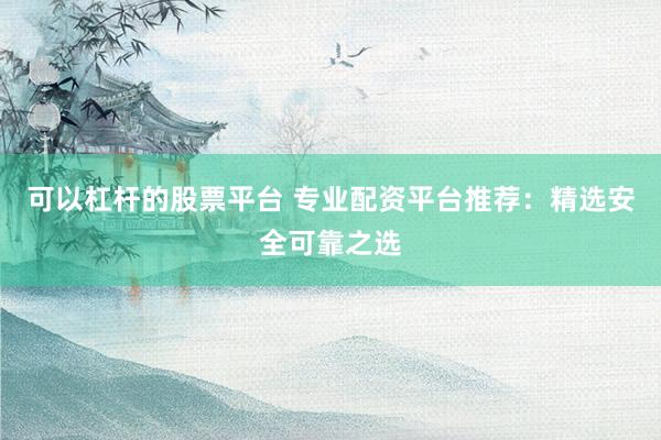 可以杠杆的股票平台 专业配资平台推荐：精选安全可靠之选