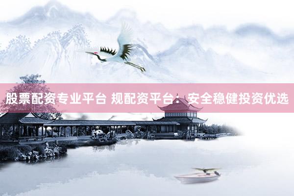 股票配资专业平台 规配资平台：安全稳健投资优选
